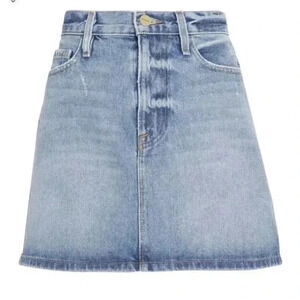 Frame Le Denim Mini Skirt Cowgirl Wesrern Boho Rustic Academia Size 00